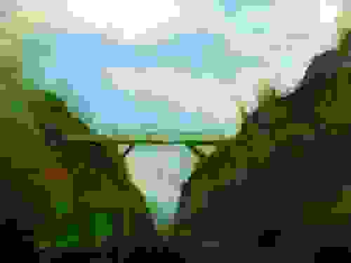 Mossy Bridge Small painting by Sam Roloff