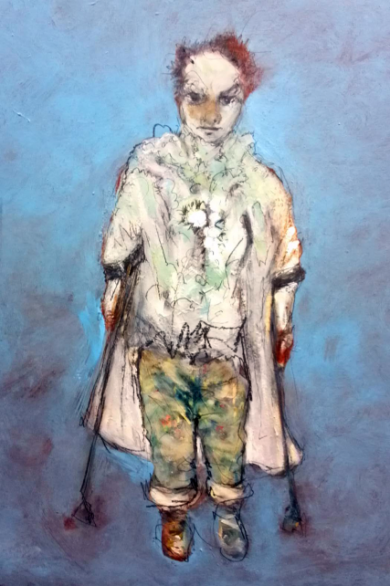 Sam Roloff a Self Portrait 3054 Oil on Board 18x24 inches 2012