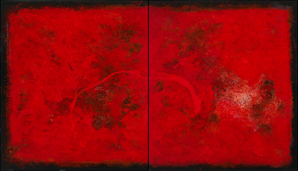 sam roloff red abstracts paintings